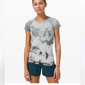 Lululemon shibori graphite grey tie dye swiftly tech tee